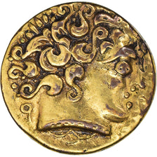 Monnaie, Ambiens, 1/4 Statère, Ier siècle AV JC, Class IIIb, TTB, Or