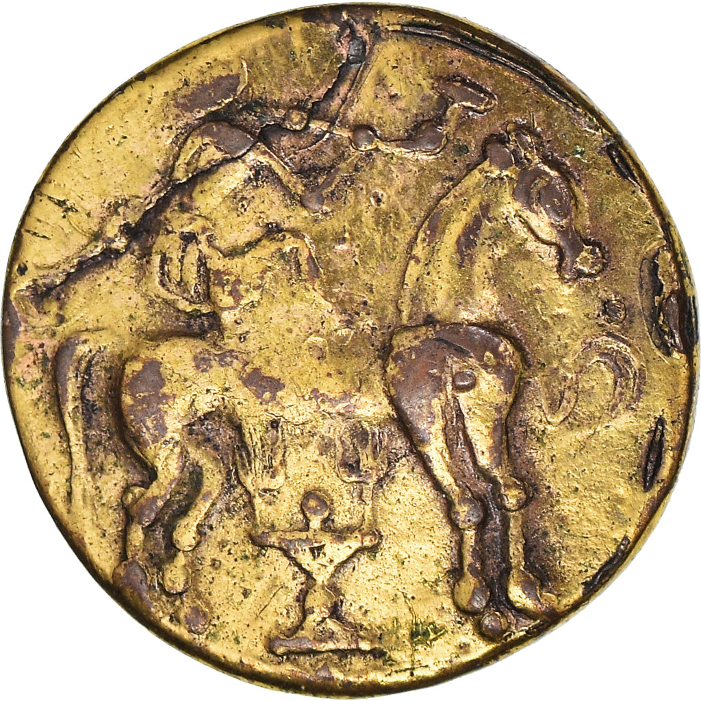 Coin, Ambiani, 1/4 Stater, Ist century BC, Class IIIb, EF(40-45), Gold