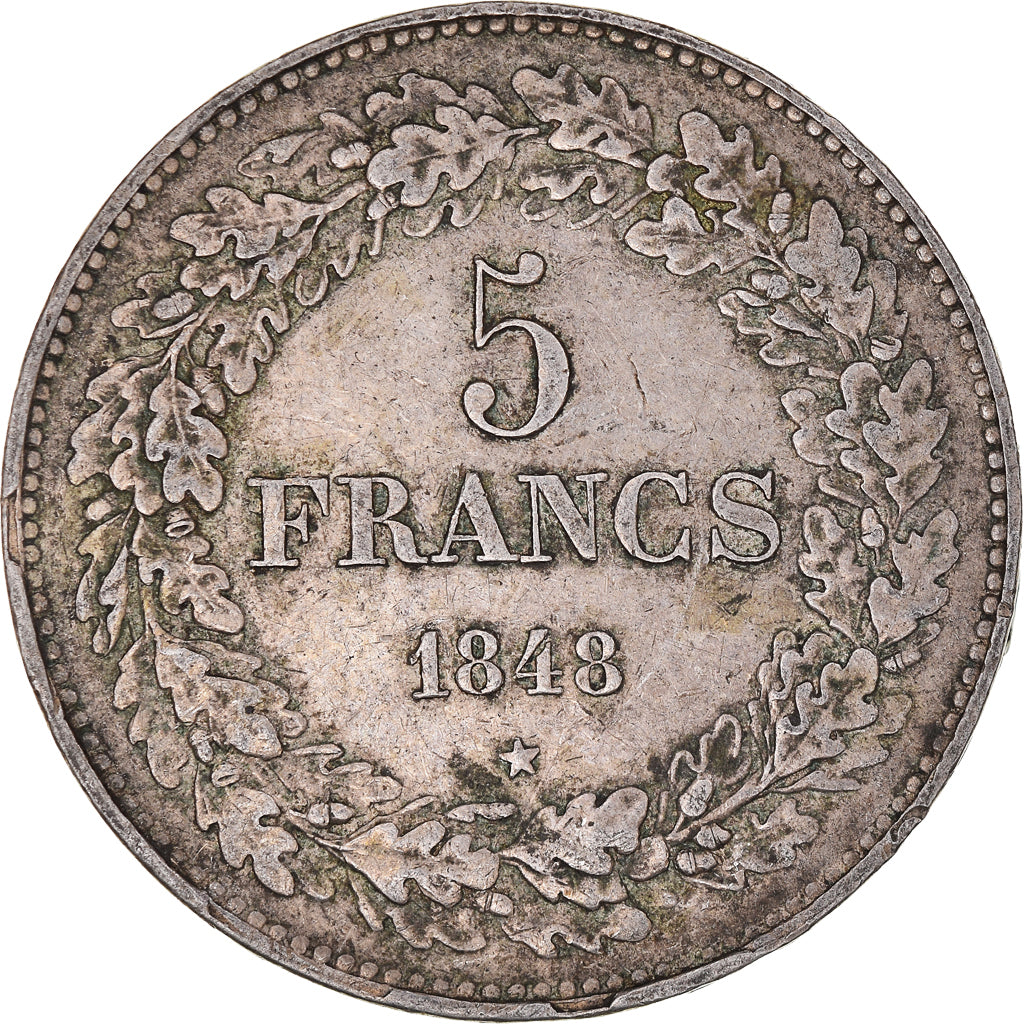 Coin, Belgium, Leopold I, 5 Francs, 5 Frank, 1848, EF(40-45), Silver, KM:3.2