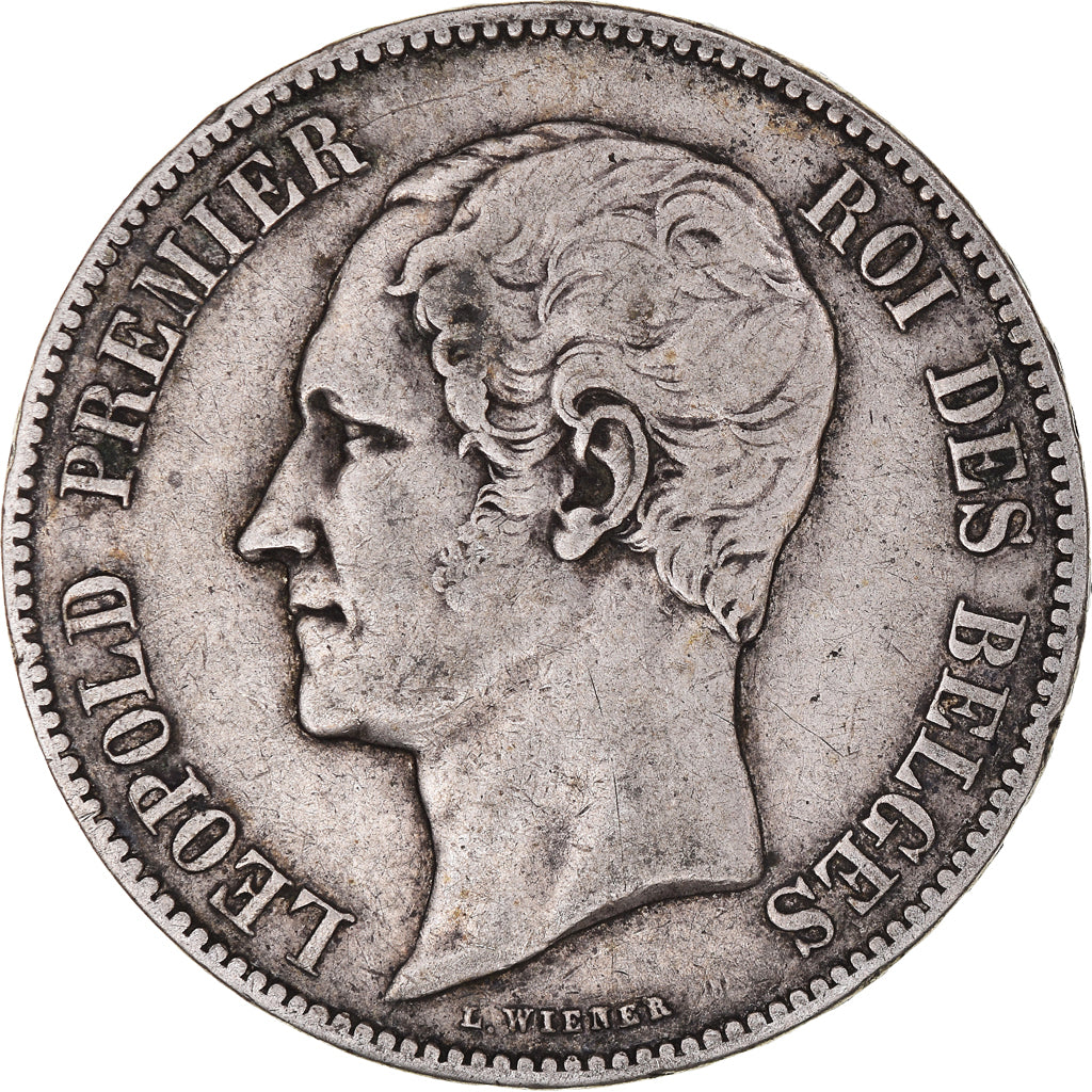 Coin, Belgium, Leopold I, 5 Francs, 5 Frank, 1851, VF(30-35), Silver, KM:17