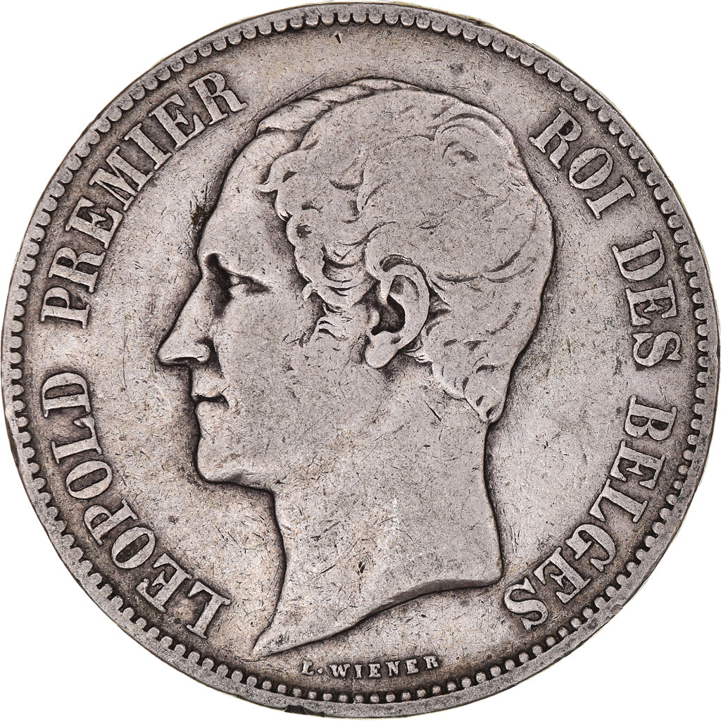 Coin, Belgium, Leopold I, 5 Francs, 5 Frank, 1865, Point après F, VF(30-35)