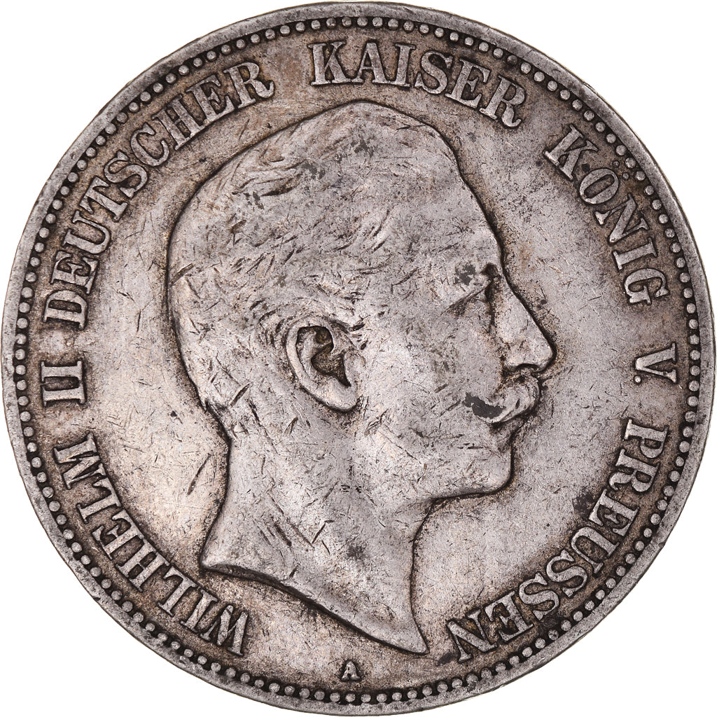 Coin, German States, PRUSSIA, Wilhelm II, 5 Mark, 1904, Berlin, EF(40-45)