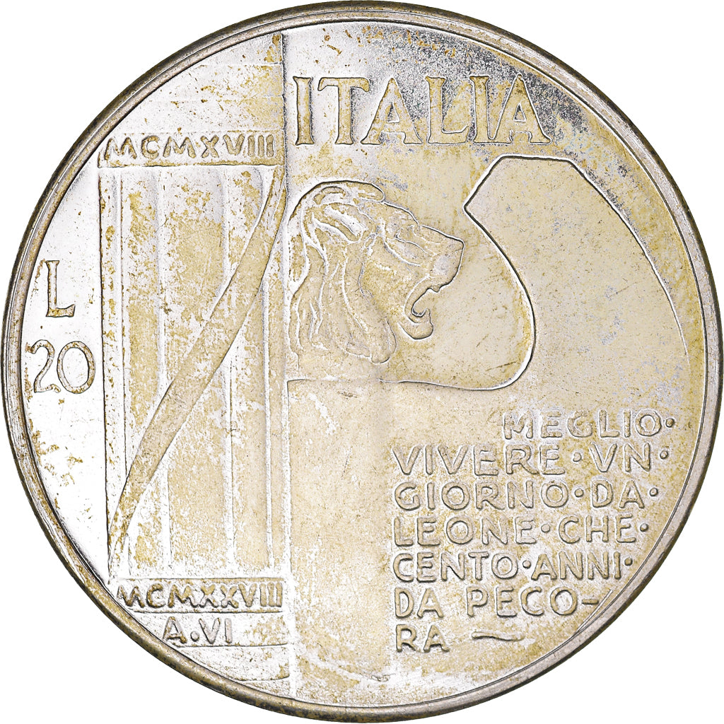 Italy, Medal, Mussolini, Politics, Society, War, FAUX, AU(55-58), Silver