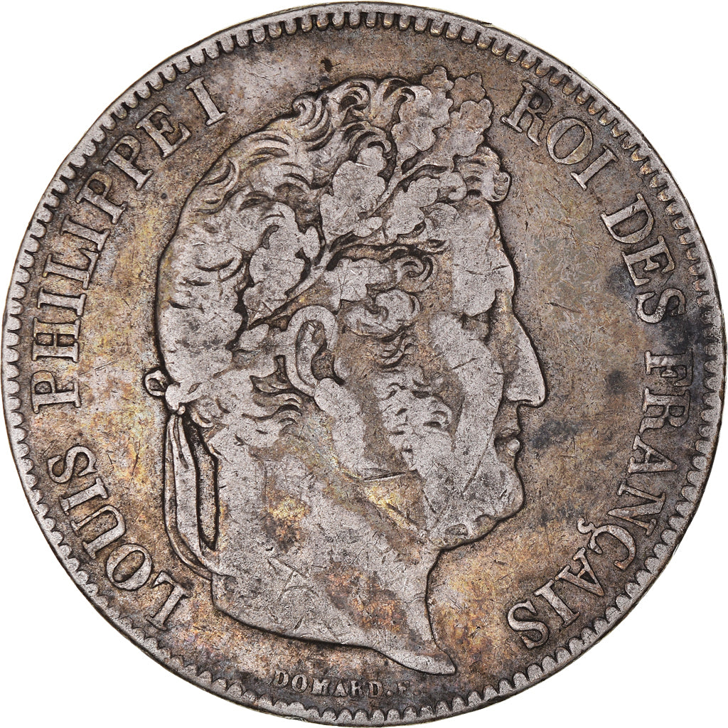 Coin, France, Louis-Philippe, 5 Francs, 1833, Nantes, VF(30-35), Silver