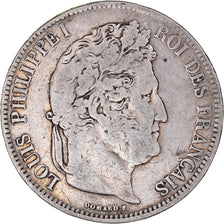 Coin, France, Louis-Philippe, 5 Francs, 1834, Perpignan, VF(20-25), Silver