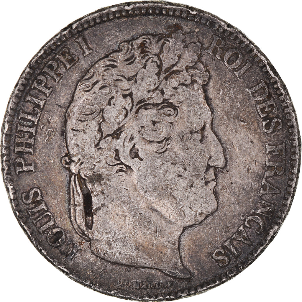 Coin, France, Louis-Philippe, 5 Francs, 1834, Lyon, VF(20-25), Silver, KM:749.4