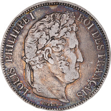 Coin, France, Louis-Philippe, 5 Francs, 1834, Bordeaux, VF(30-35), Silver