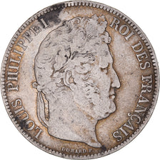 Coin, France, Louis-Philippe, 5 Francs, 1841, Bordeaux, VF(20-25), Silver