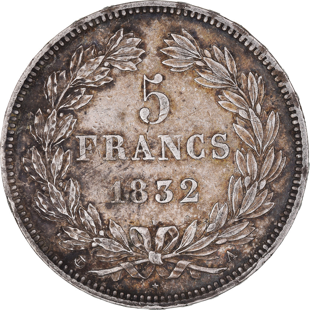 Coin, France, Louis-Philippe, 5 Francs, 1832, Paris, EF(40-45), Silver