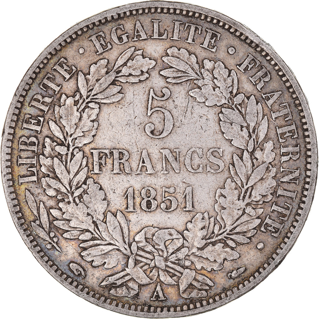 Monnaie, France, Cérès, 5 Francs, 1851, Paris, TB+, Argent, Gadoury:719
