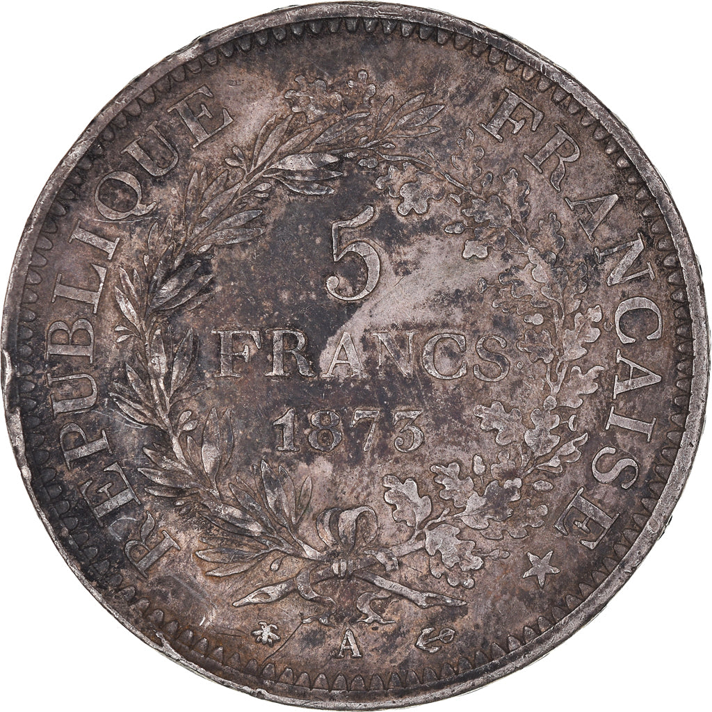 Coin, France, Hercule, 5 Francs, 1873, Paris, AU(50-53), Silver, KM:820.1