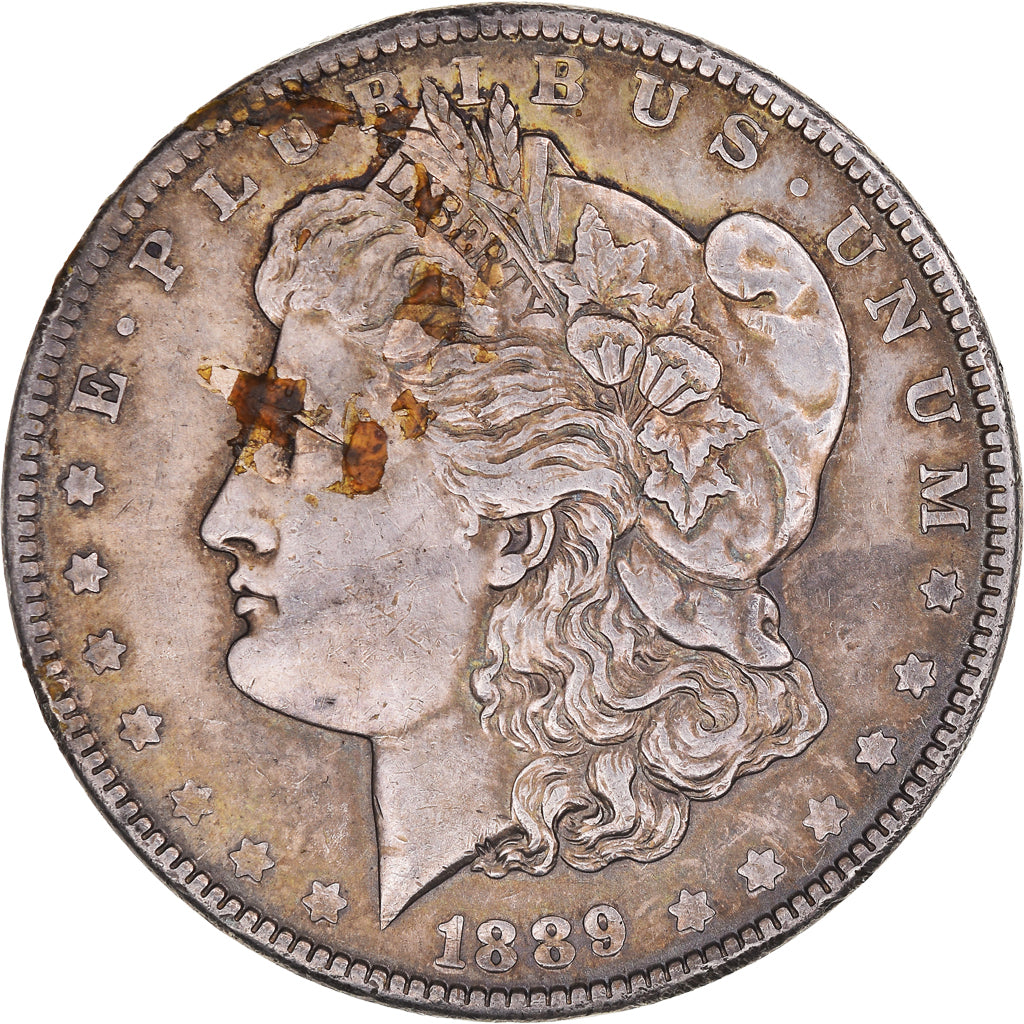 Coin, United States, Morgan Dollar, Dollar, 1889, U.S. Mint, Philadelphia