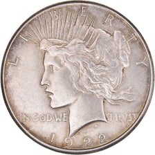 Coin, United States, Peace Dollar, Dollar, 1922, U.S. Mint, San Francisco