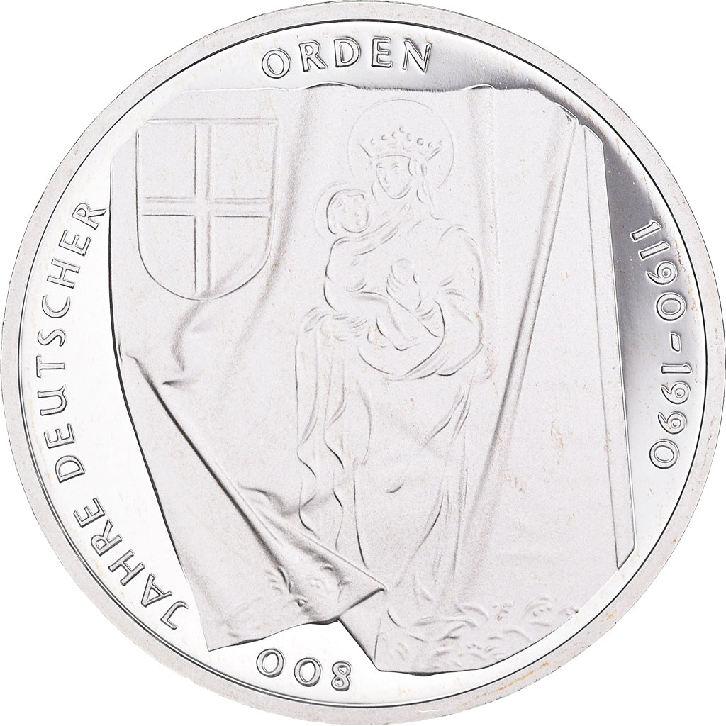 Coin, GERMANY - FEDERAL REPUBLIC, 10 Mark, 1990, Hamburg, Germany, MS(65-70)