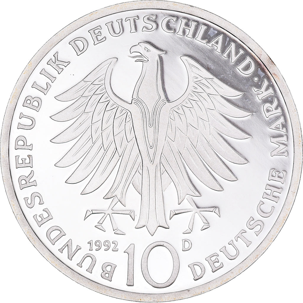 Coin, GERMANY - FEDERAL REPUBLIC, 10 Mark, 1992, Munich, Germany, MS(65-70)