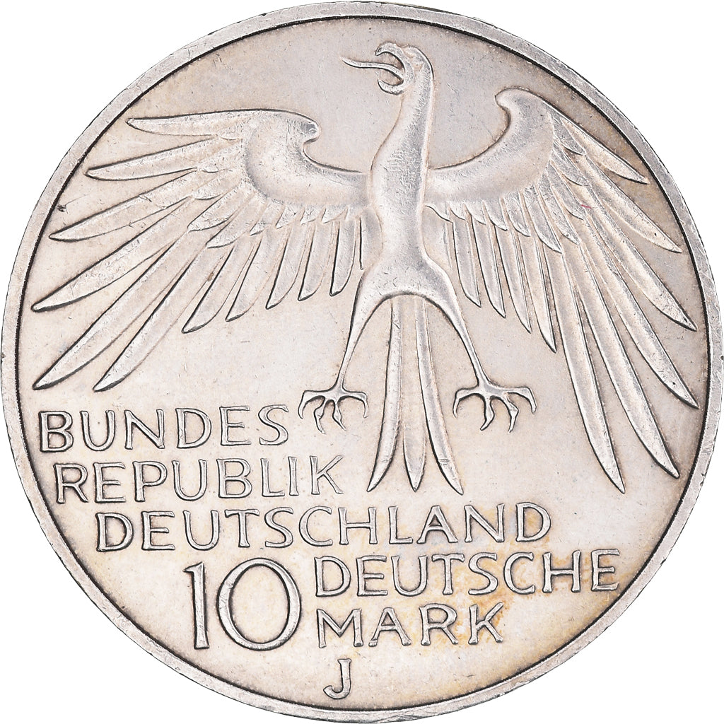 Coin, GERMANY - FEDERAL REPUBLIC, 10 Mark, 1972, Hamburg, AU(50-53), Silver