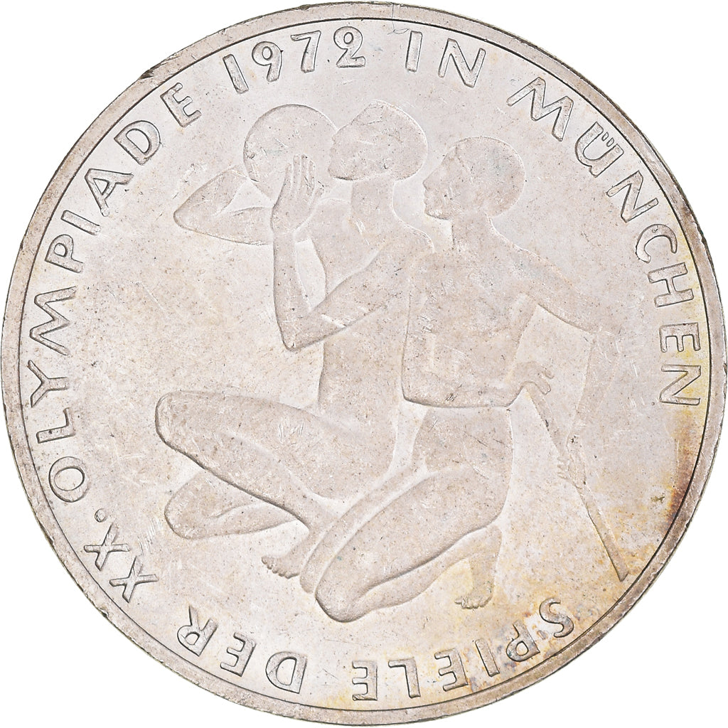 Moeda, ALEMANHA - REPÚBLICA FEDERAL, 10 Mark, 1972, Stuttgart, MS(60-62)