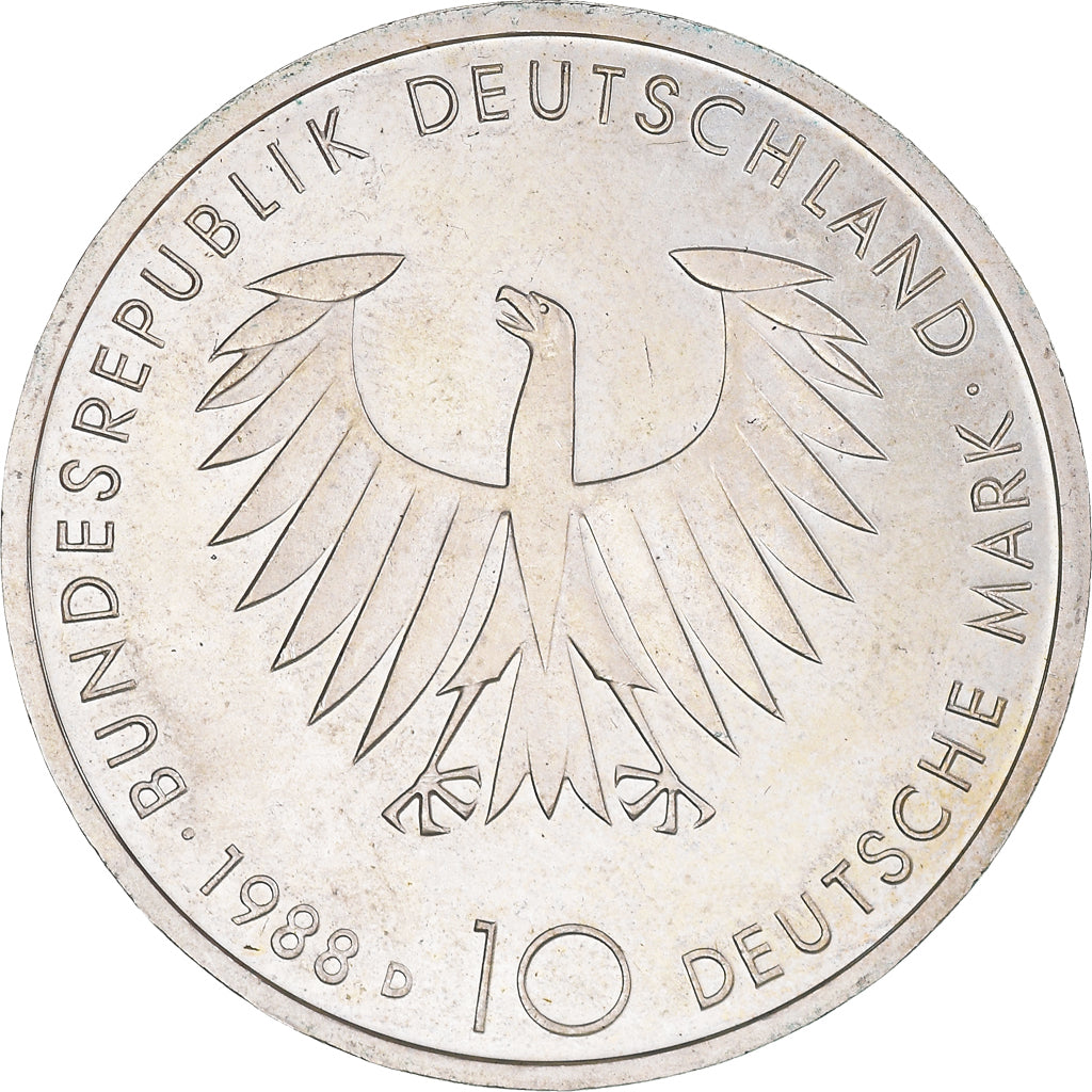 Coin, GERMANY - FEDERAL REPUBLIC, 10 Mark, 1988, Munich, Germany, MS(60-62)