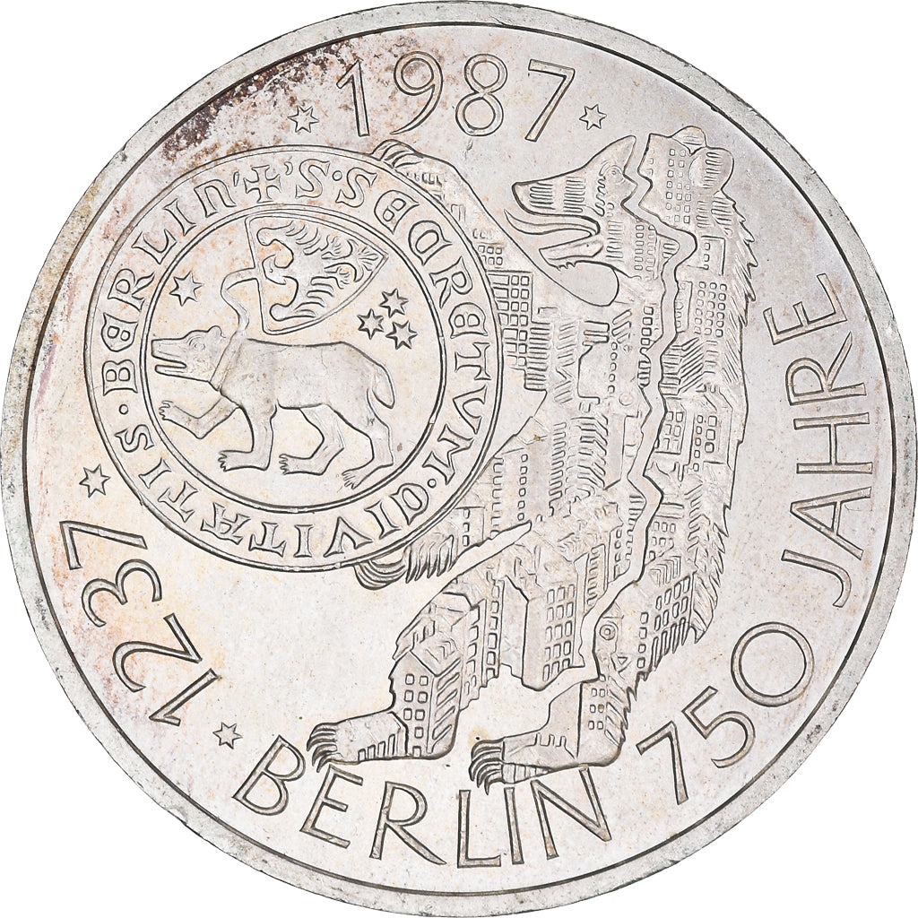 Coin, GERMANY - FEDERAL REPUBLIC, 10 Mark, 1987, Hamburg, Germany, MS(60-62)