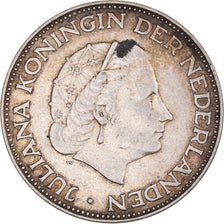 Coin, Netherlands, Juliana, 2-1/2 Gulden, 1960, Utrecht, EF(40-45), Silver