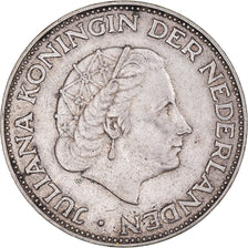 Munten, Nederland, Juliana, 2-1/2 Gulden, 1961, ZF, Zilver, KM:185