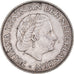 Coin, Netherlands, Juliana, 2-1/2 Gulden, 1961, EF(40-45), Silver, KM:185