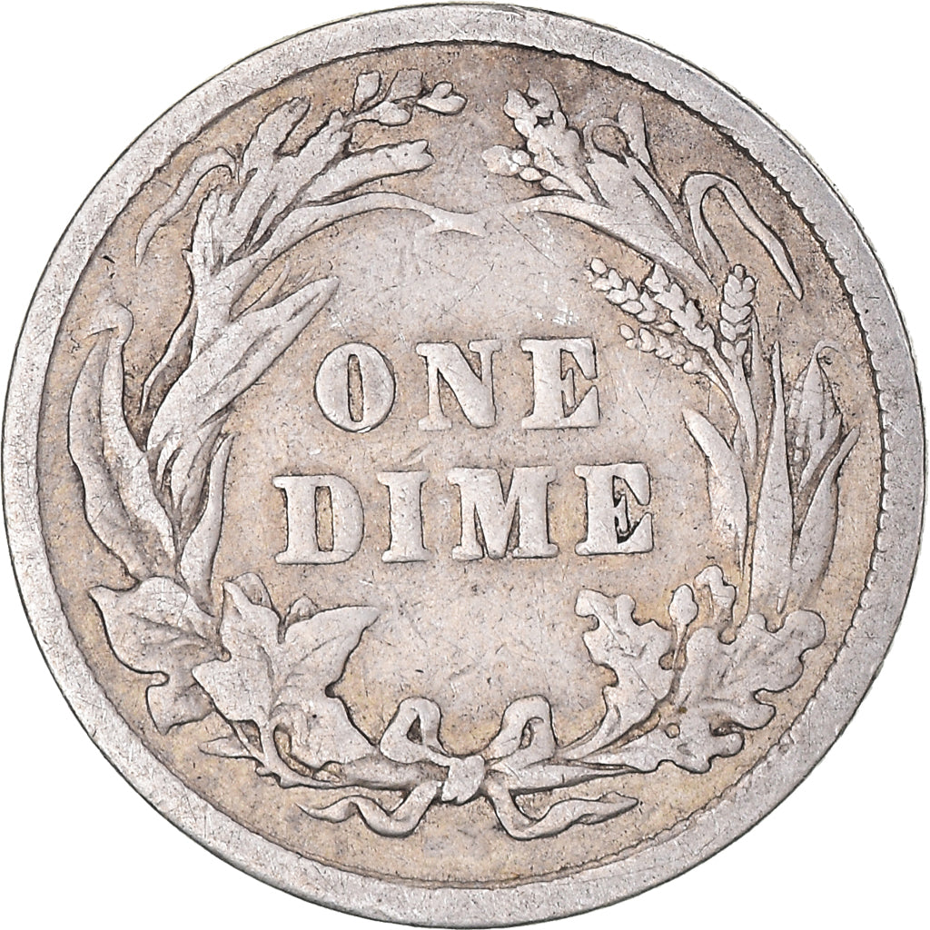 Coin, United States, Barber Dime, Dime, 1908, U.S. Mint, Philadelphia