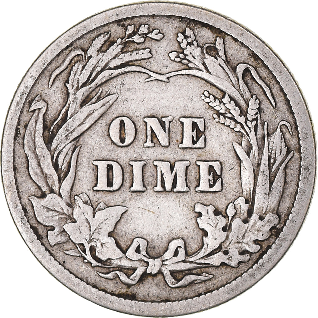 Coin, United States, Barber Dime, Dime, 1912, U.S. Mint, Philadelphia