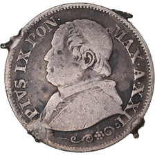 Munten, Italiaanse staten, PAPAL STATES, Pius IX, 10 Soldi, 50 Centesimi, 1867