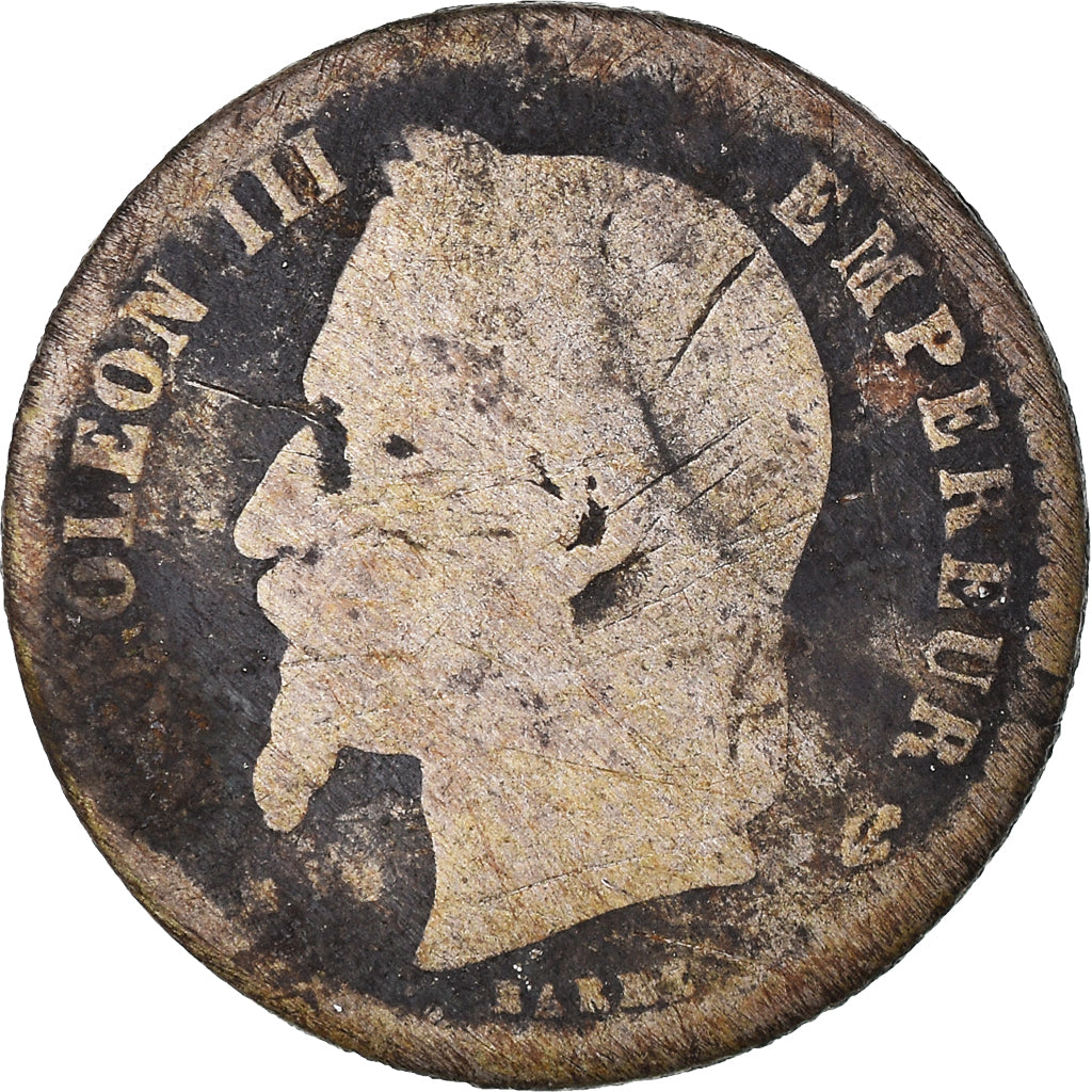 Coin, France, Napoleon III, 50 Centimes, 1866, Strasbourg, F(12-15), Silver