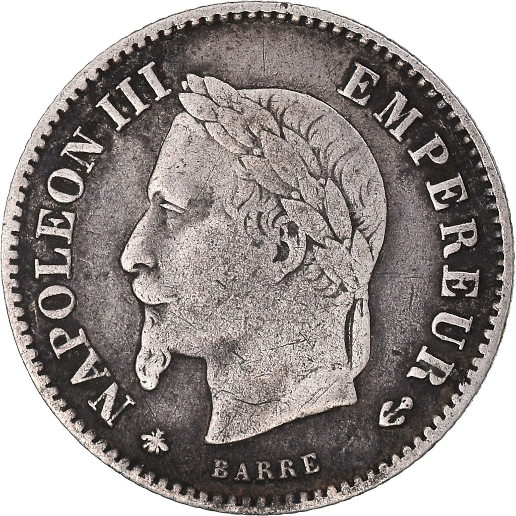 Monnaie, France, Napoleon III, 20 Centimes, 1867, Paris, TB, Argent, KM:808.1