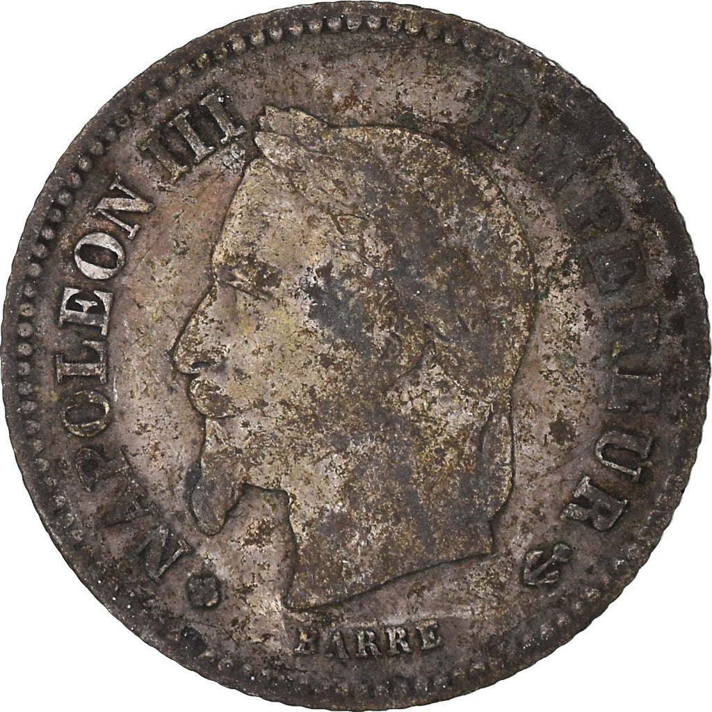 Monnaie, France, Napoleon III, 20 Centimes, 1867, Strasbourg, TB, Argent