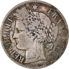 Coin, France, Cérès, 2 Francs, 1873, Paris, VF(20-25), Silver, KM:817.1