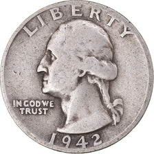 Moneta, Stati Uniti, Washington Quarter, Quarter, 1942, U.S. Mint, San