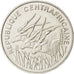 CENTRAL AFRICAN REPUBLIC, 100 Francs, 1971, KM #E2, MS(60-62), Nickel, 6.93