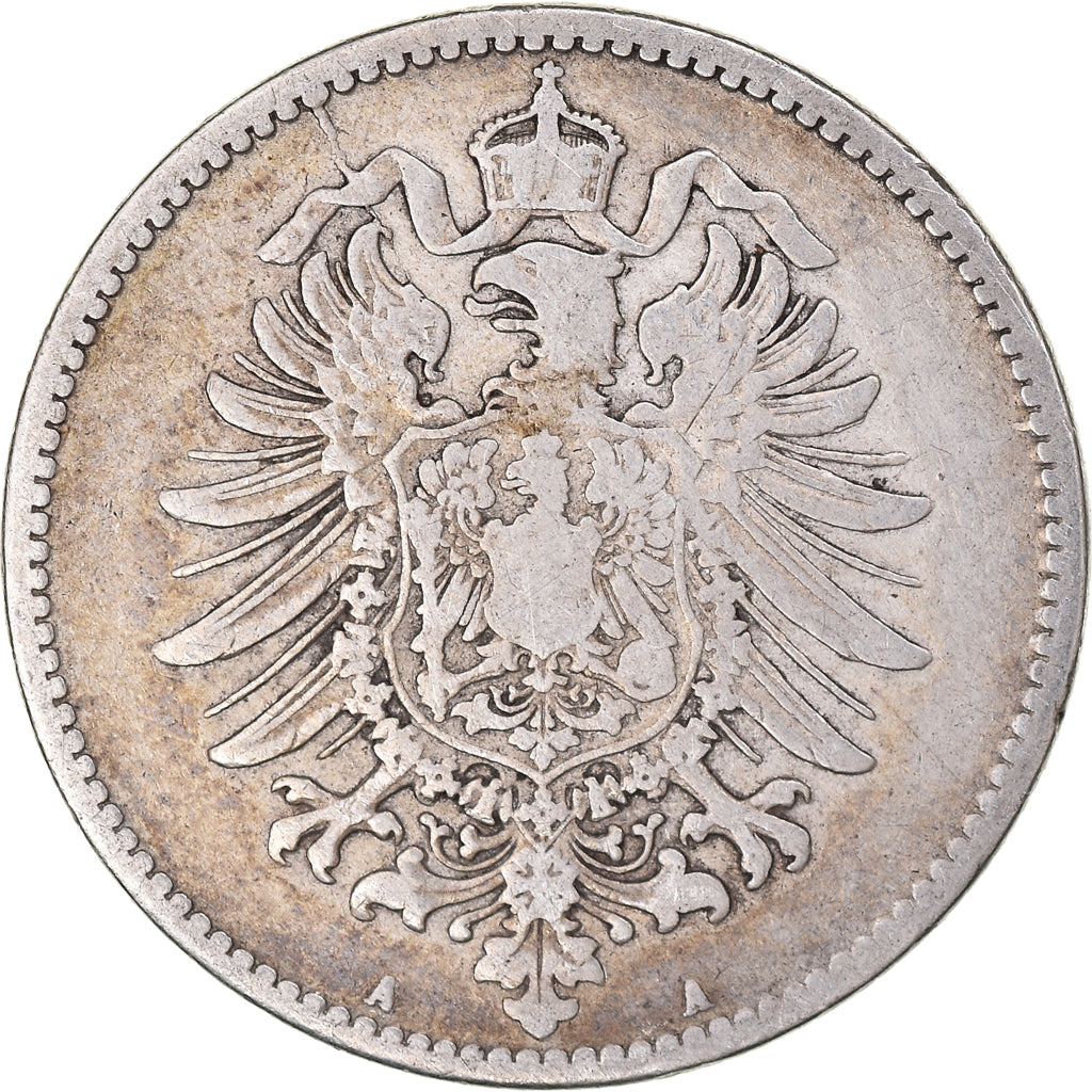 Coin, GERMANY - EMPIRE, Wilhelm I, Mark, 1874, Berlin, VF(20-25), Silver, KM:7