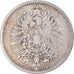 Coin, GERMANY - EMPIRE, Wilhelm I, Mark, 1874, Berlin, VF(20-25), Silver, KM:7