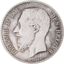 Coin, Belgium, Leopold II, Franc, 1866, EF(40-45), Silver, KM:28.1