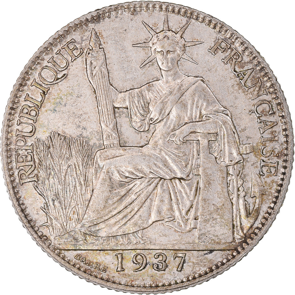 Monnaie, Indochine française, 20 Cents, 1937, Paris, TTB, Argent, KM:17.2