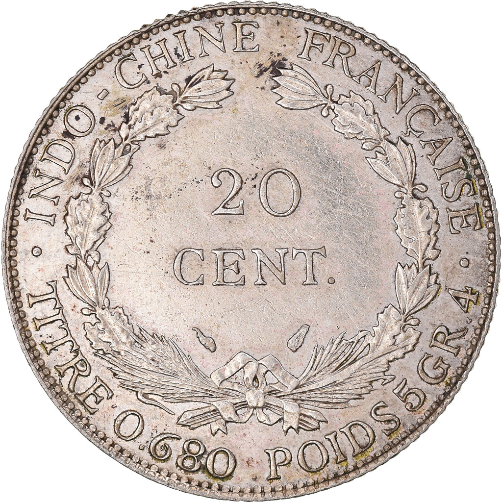 Monnaie, Indochine française, 20 Cents, 1937, Paris, TTB, Argent, KM:17.2