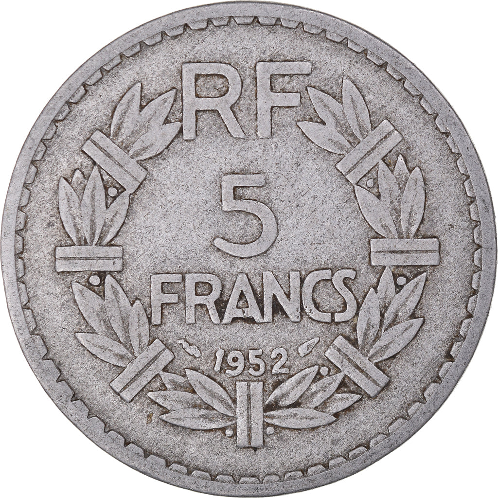 Moneta, Francia, Lavrillier, 5 Francs, 1952, Paris, BB, Alluminio, KM:888b.1
