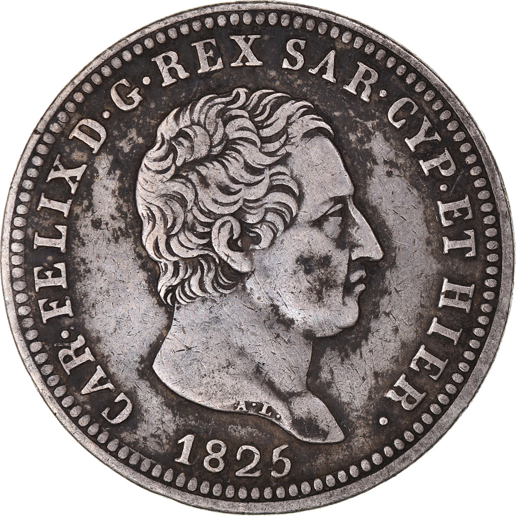 Münze, Italien Staaten, SARDINIA, Carlo Felice, 2 Lire, 1825, Torino, SS