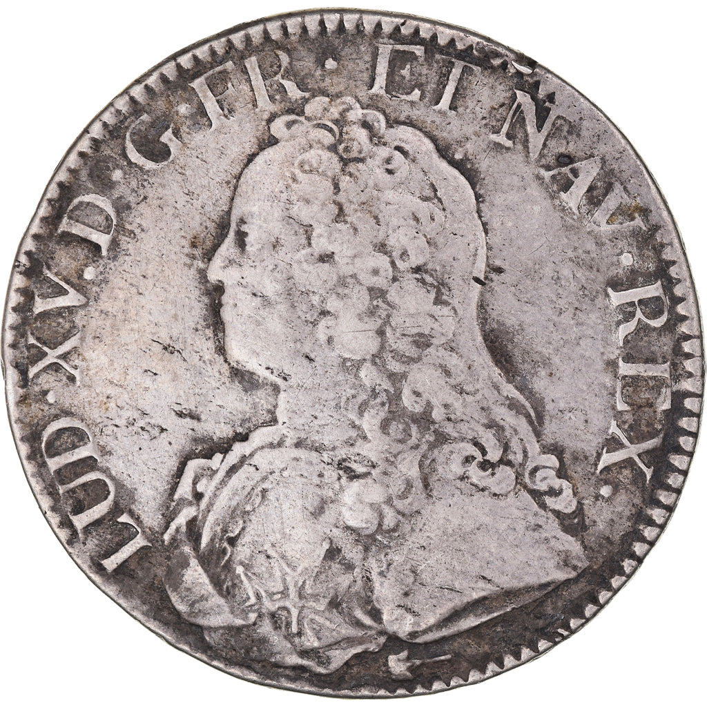 Moeda, França, Louis XV, Écu aux branches d'olivier, Ecu, 1737, Amiens