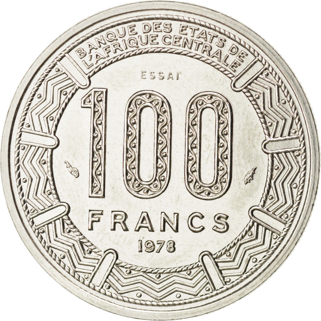 Coin, Central African Republic, 100 Francs, 1978, MS(63), Nickel, KM:E5