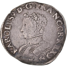 Coin, France, Charles IX, Teston, 1567, Bayonne, VF(20-25), Silver, Sombart:4610