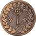 Munten, Frankrijk, Louis XVIII, Decime, 1815, Strasbourg, ZF, Bronzen, KM:701