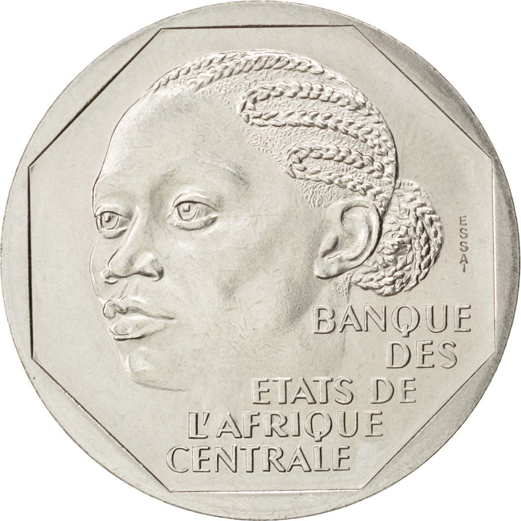 CENTRAL AFRICAN REPUBLIC, 500 Francs, 1985, KM #E6, MS(60-62), Copper-Nickel,...