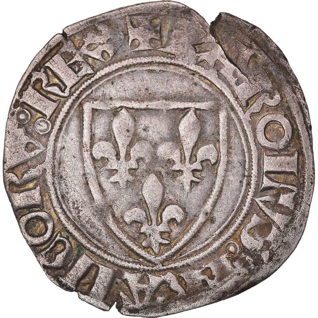 Coin, France, Charles VI, Blanc Guénar, Uncertain Mint, EF(40-45), Billon