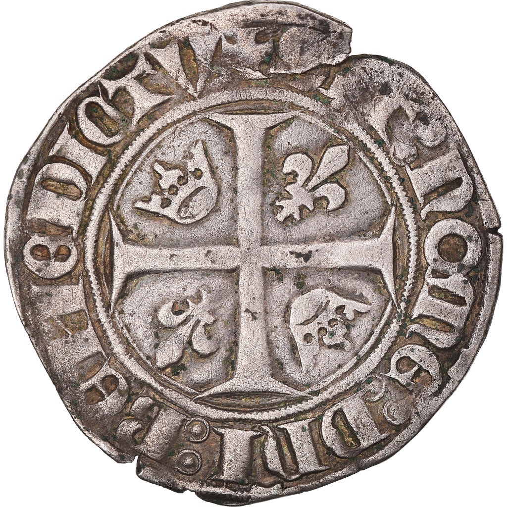 Coin, France, Charles VI, Blanc Guénar, Uncertain Mint, EF(40-45), Billon