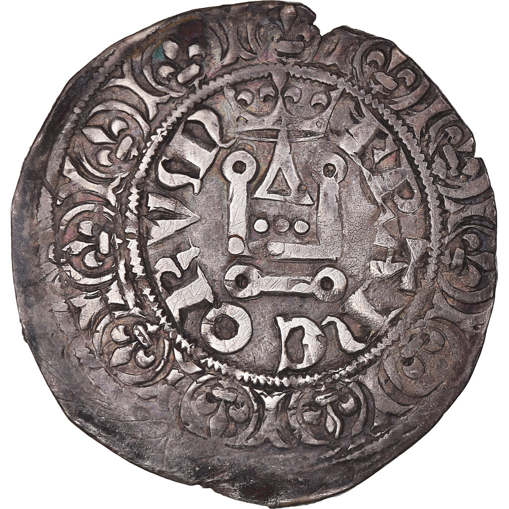 Coin, France, Philippe VI, Gros à la Couronne, 1338, VF(30-35), Silver